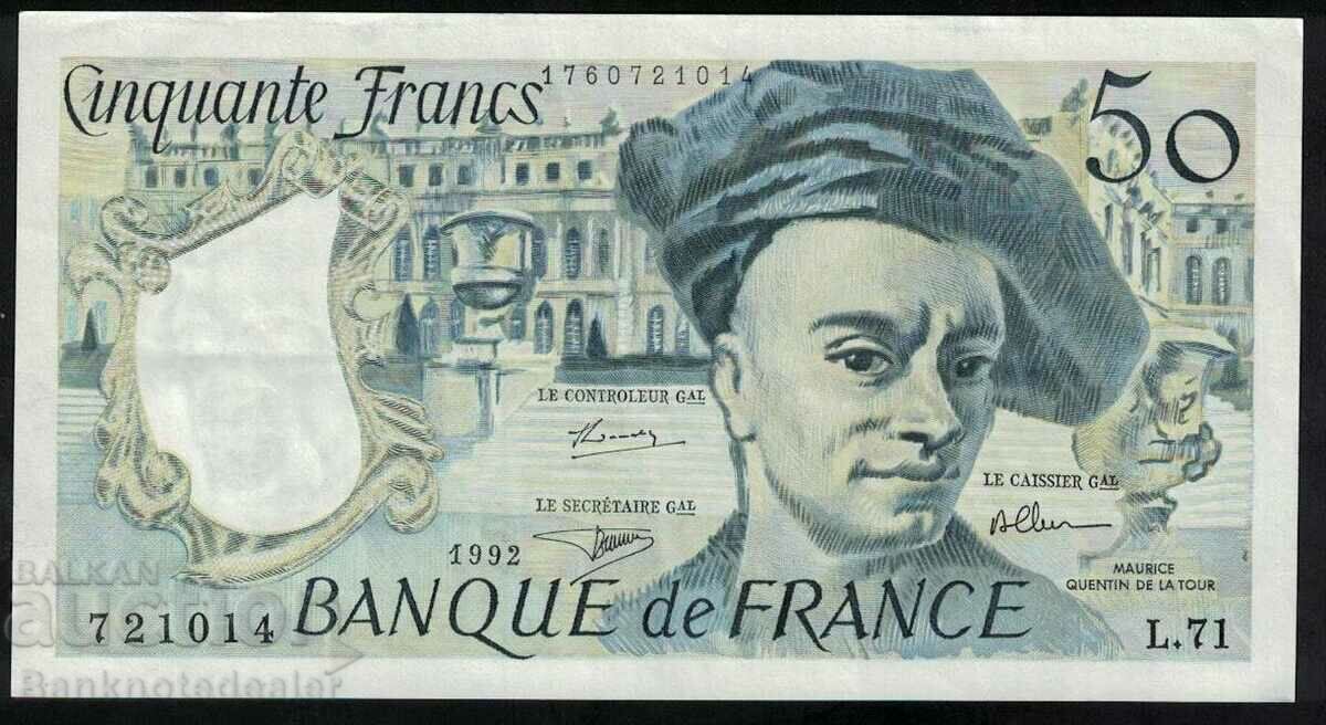French 50 Francs 1992 Pick 152f Ref 1014