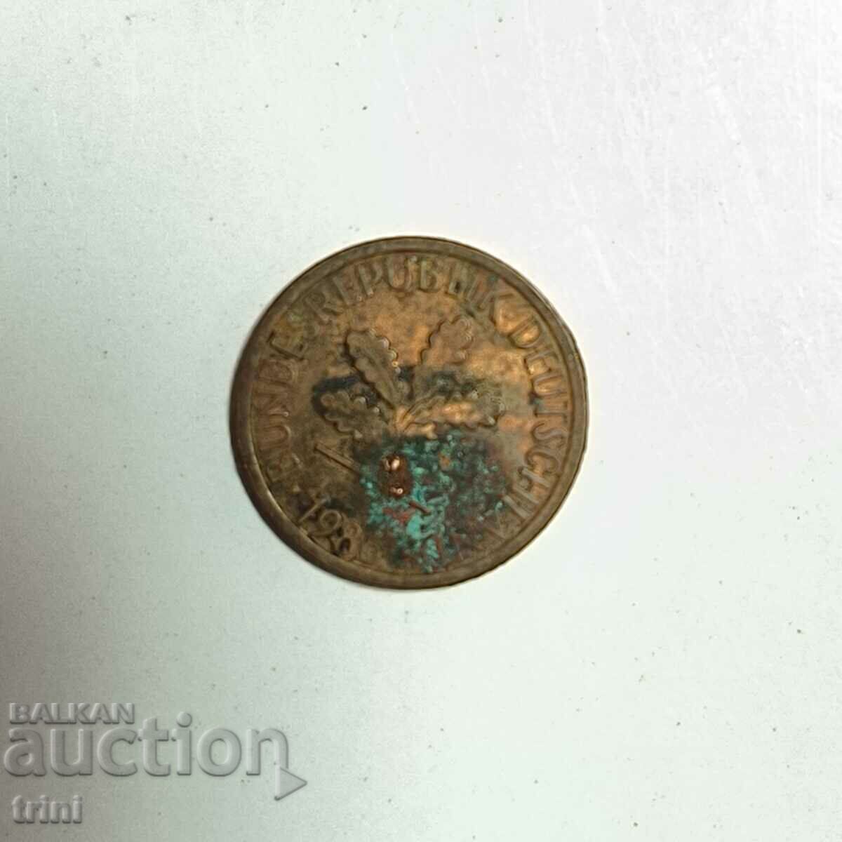 Germania 1 pfennig 1986 anul „D” - Munchen e186 cu preț 0.30 BGN | € 0.15 Germania 1 pfennig 1986 anul „D” - Munchen e186 cu preț 0.30 BGN | € 0.15