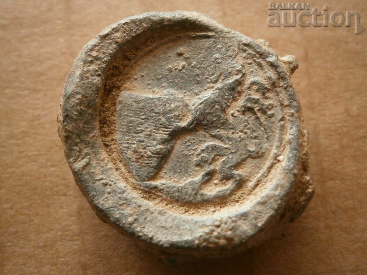 Auction very old military seal lion with shield Auction very old military seal lion with shield