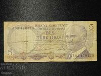 5 lire turcesti