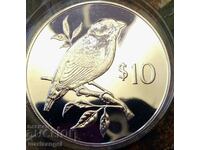Великобритания 10 долара 1978 Фиджи "Parrot Finch" UNC