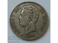 5 песети сребро Испания 1871 - сребърна монета #154