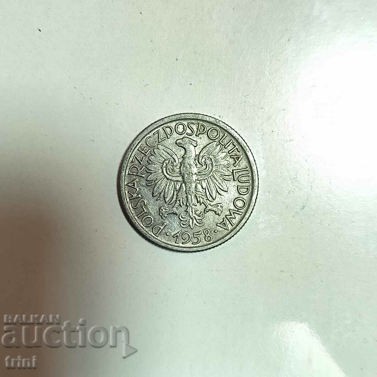 Poland 2 zlotys 1958 year b36 with price 1.00 BGN | € 0.51 Poland 2 zlotys 1958 year b36 with price 1.00 BGN | € 0.51