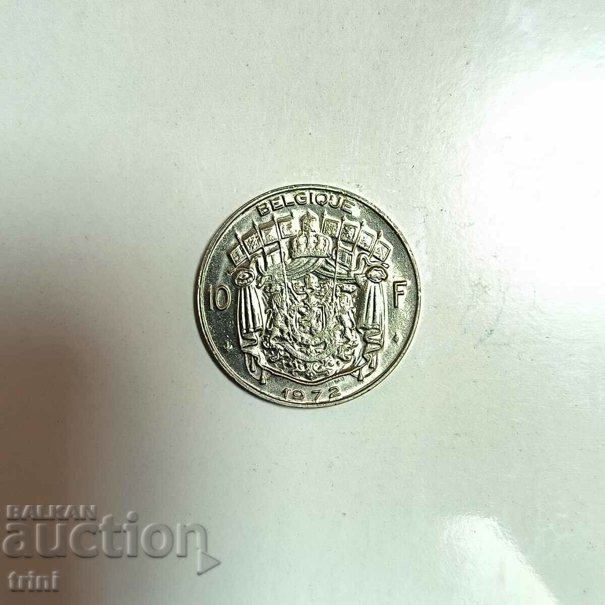 Belgia 10 franci 1972 anul b38