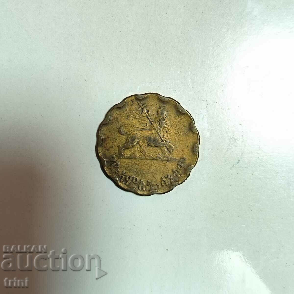 Ethiopia 25 centimes 1936 (1944) Haile Selassie l b39 with price 15.00 BGN | € 7.67