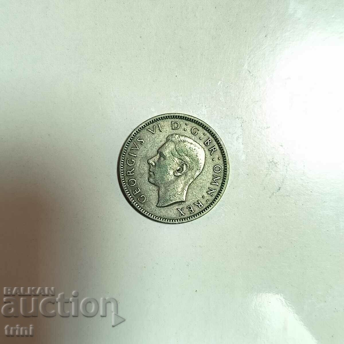 Great Britain 1 shilling 1948 year b40 with price 2.00 BGN | € 1.02