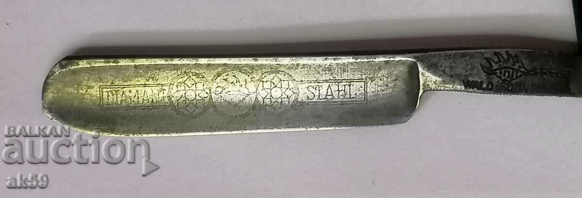 Old rare razor " Solingen Diamant stahl " - Germany