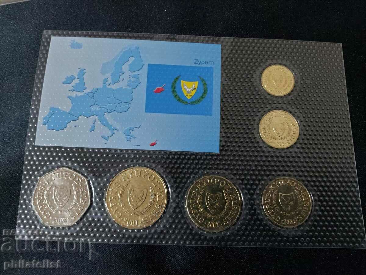 Complete set - Cyprus, 6 coins, UNC with price 22.00 BGN | € 11.25