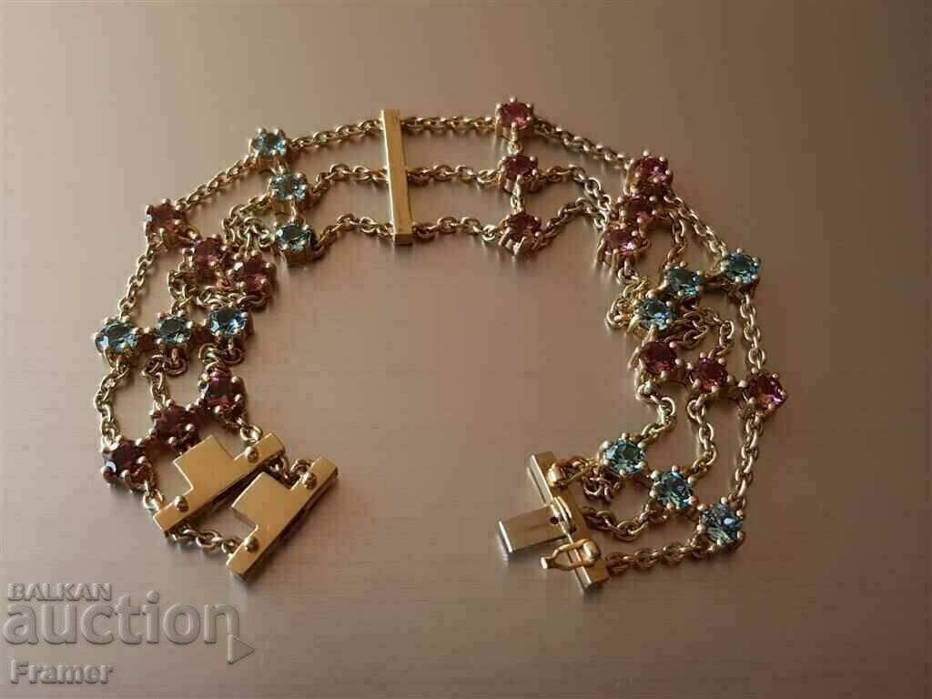 Δημοπρασία ΧΡΥΣΗ Ρωσία 2011 Κομψό κομψό βραχιόλι 14 ΚΑΡΑΤΙΩΝ Topazes Δημοπρασία ΧΡΥΣΗ Ρωσία 2011 Κομψό κομψό βραχιόλι 14 ΚΑΡΑΤΙΩΝ Topazes