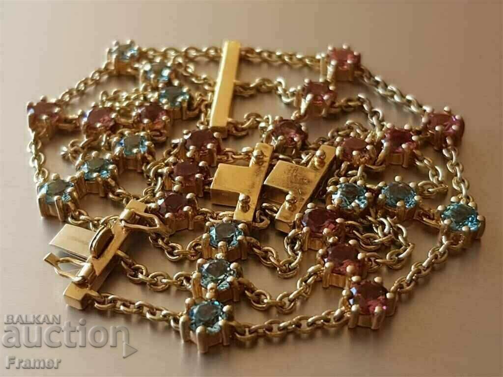 ΧΡΥΣΗ Ρωσία 2011 Κομψό κομψό βραχιόλι 14 ΚΑΡΑΤΙΩΝ Topazes - 5 ΧΡΥΣΗ Ρωσία 2011 Κομψό κομψό βραχιόλι 14 ΚΑΡΑΤΙΩΝ Topazes - 5