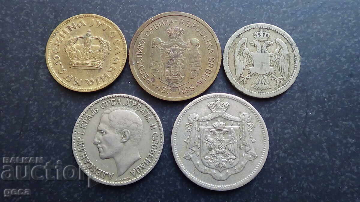 Delivery of Lot of coins Serbia 5 pieces Delivery of Lot of coins Serbia 5 pieces