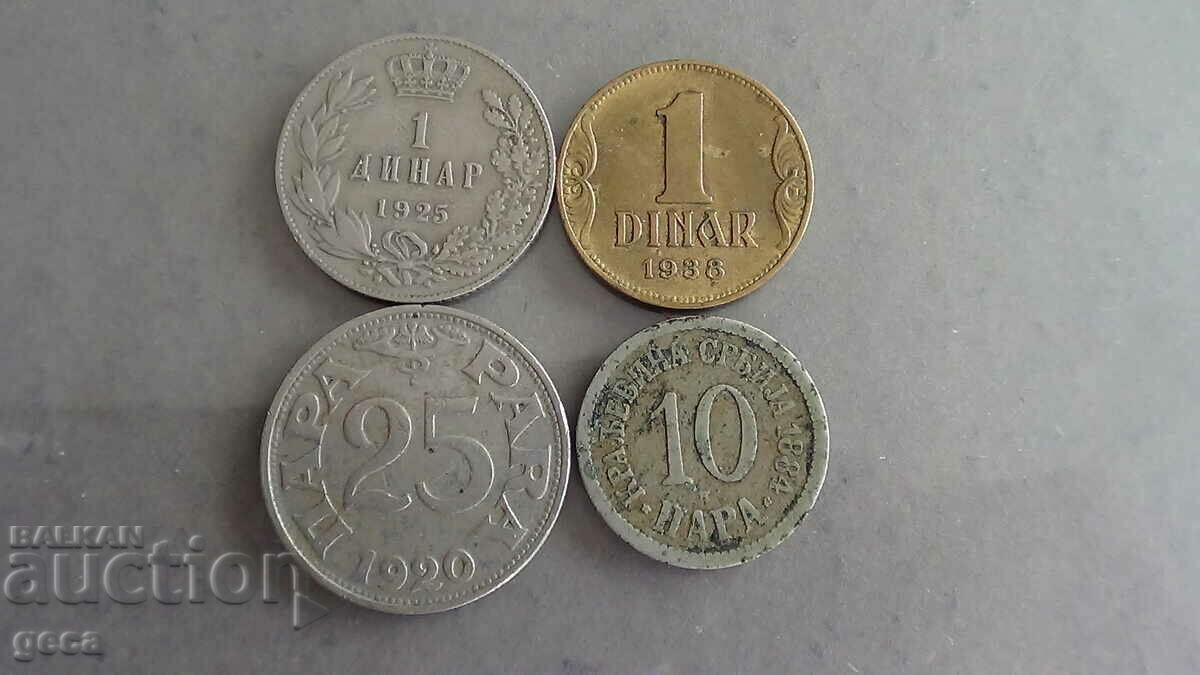 Lot of coins Serbia 4 pieces