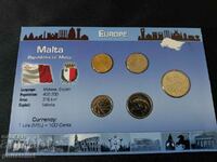 Malta - Complete set of 5 coins, 2001-2005