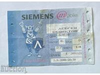Εισιτήριο ποδοσφαίρου Levski-Besiktas Τουρκία 2000 SHL