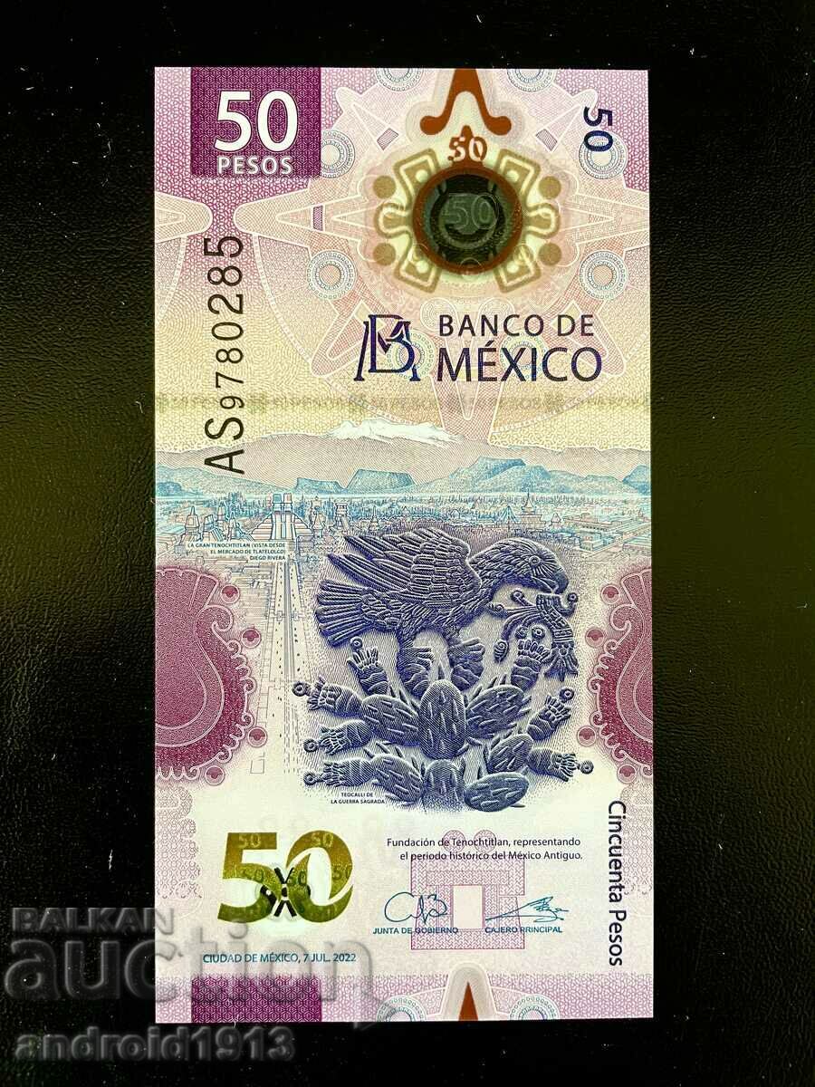 MEXICO - 50 Pesos 2022, P-131,UNC, BANCNOTA ANULUI 2021