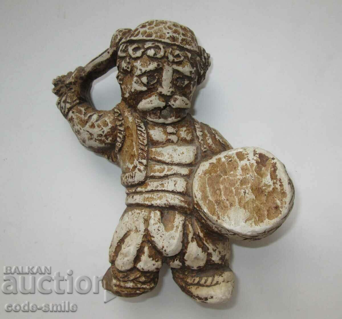 Old author's plastic statuette plaster figure "drummer" - 7 Old author's plastic statuette plaster figure "drummer" - 7