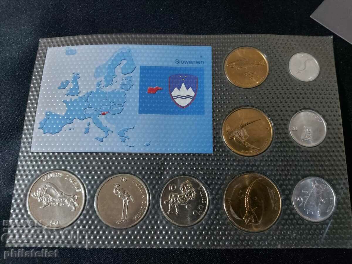 Slovenia - Complete set of 9 coins, UNC with price 22.00 BGN | € 11.25