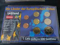 Set complet - Letonia, 8 monede 2008-2009