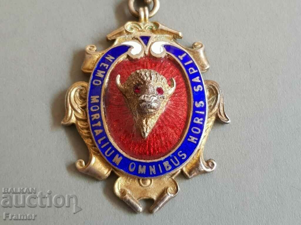Auction Silver Gilt Enamel Medal Masonic Order England London Auction Silver Gilt Enamel Medal Masonic Order England London