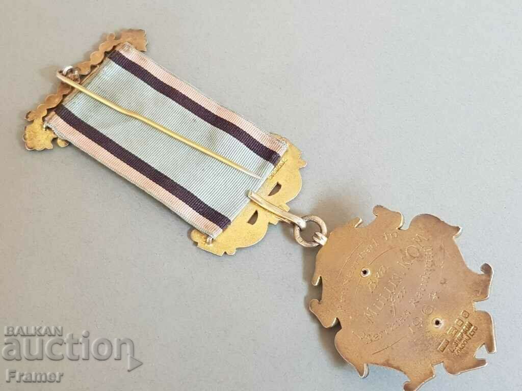 Silver Gilt Enamel Medal Masonic Order England London - 5 Silver Gilt Enamel Medal Masonic Order England London - 5