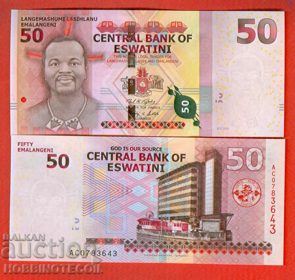 ESWATINI SWAZILAND SWAZILAND 50 issue 2018 NEW UNC ESWATINI SWAZILAND SWAZILAND 50 issue 2018 NEW UNC