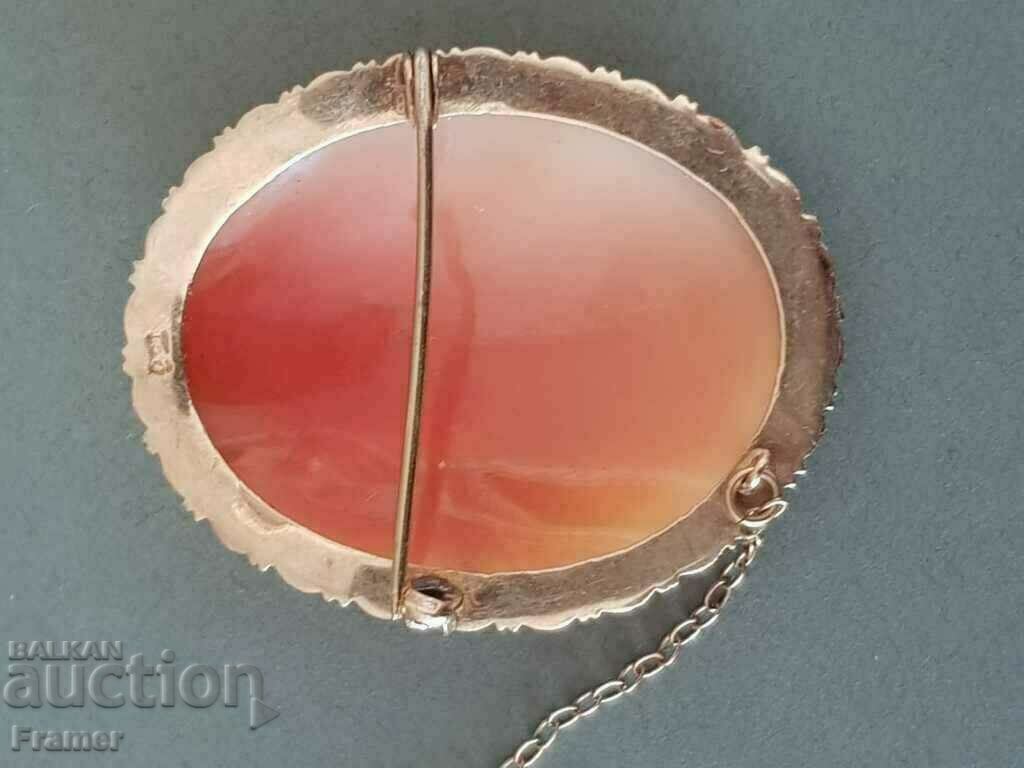 GOLD GOLD Hand Carved Cameo Brooch Old England 19th c. - 6 GOLD GOLD Hand Carved Cameo Brooch Old England 19th c. - 6
