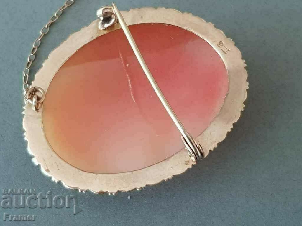 GOLD GOLD Hand Carved Cameo Brooch Old England 19th c. - 7 GOLD GOLD Hand Carved Cameo Brooch Old England 19th c. - 7