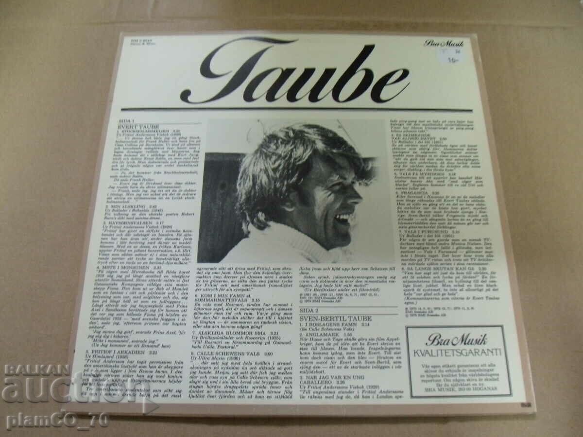 Auction #*7175 old gramophone record Taube - Bra musik Auction #*7175 old gramophone record Taube - Bra musik