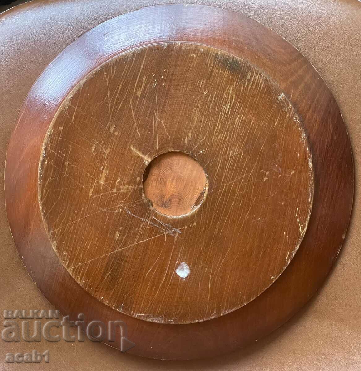 Wood carving Gift plate Anniversary - 5 Wood carving Gift plate Anniversary - 5