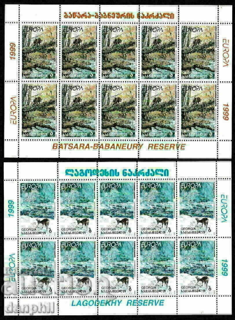 Georgia 1999 Europa CEPT (**), foaie mică curată (x10)