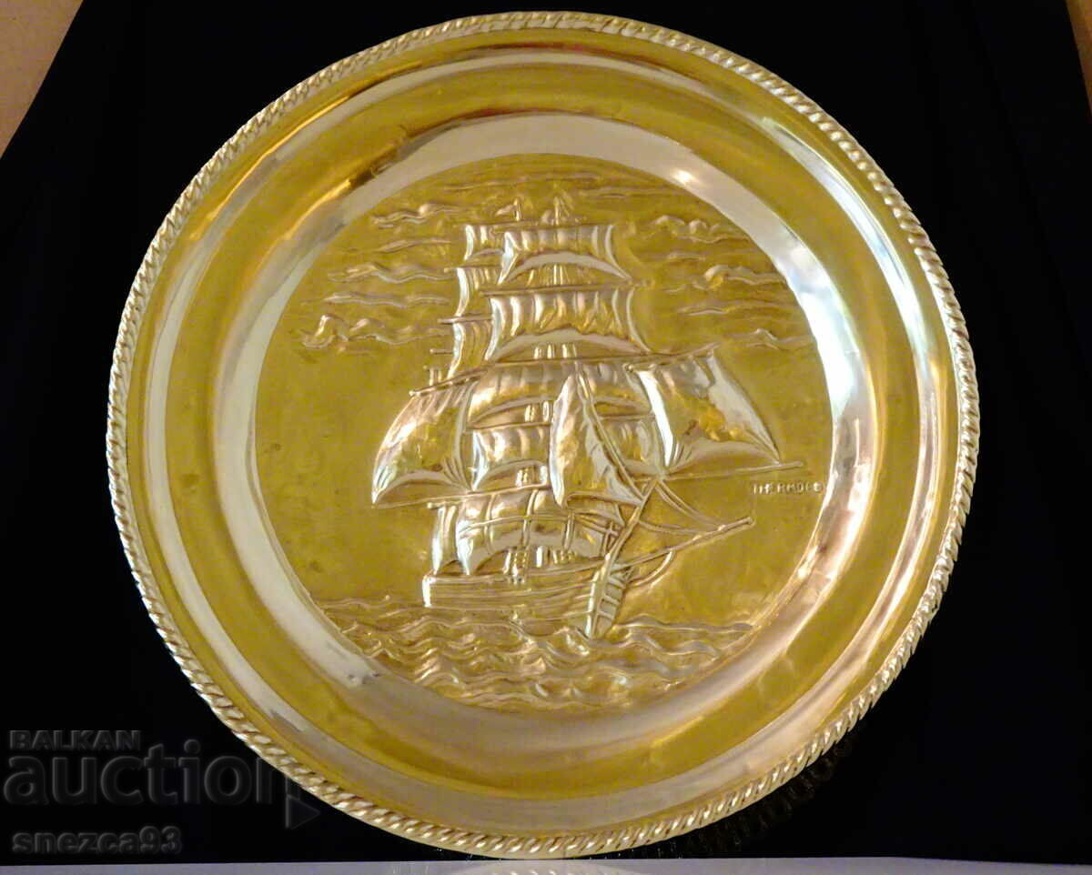 Bronze Panel English Battleship, 44 cm, 850 g - 7 Bronze Panel English Battleship, 44 cm, 850 g - 7