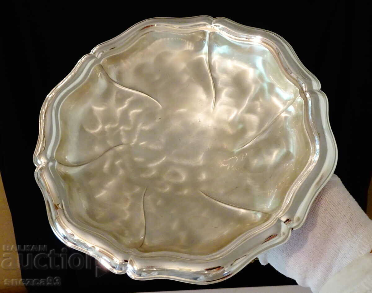 Silver-plated bronze fruit bowl, salad bowl, bowl, 25 cm - 7 Silver-plated bronze fruit bowl, salad bowl, bowl, 25 cm - 7
