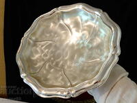Silver plated brass fruit bowl.