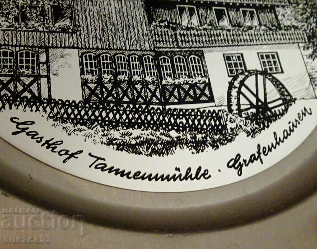 Calaina plate, panel with lithograph Mill, 580 gr with price 29.00 BGN | € 14.83 Calaina plate, panel with lithograph Mill, 580 gr with price 29.00 BGN | € 14.83