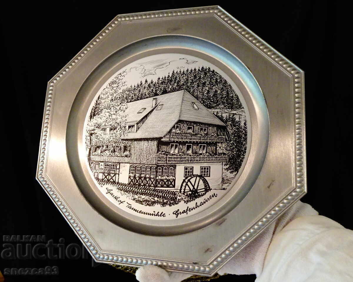 Calaina plate, panel with lithograph Mill, 580 gr Calaina plate, panel with lithograph Mill, 580 gr