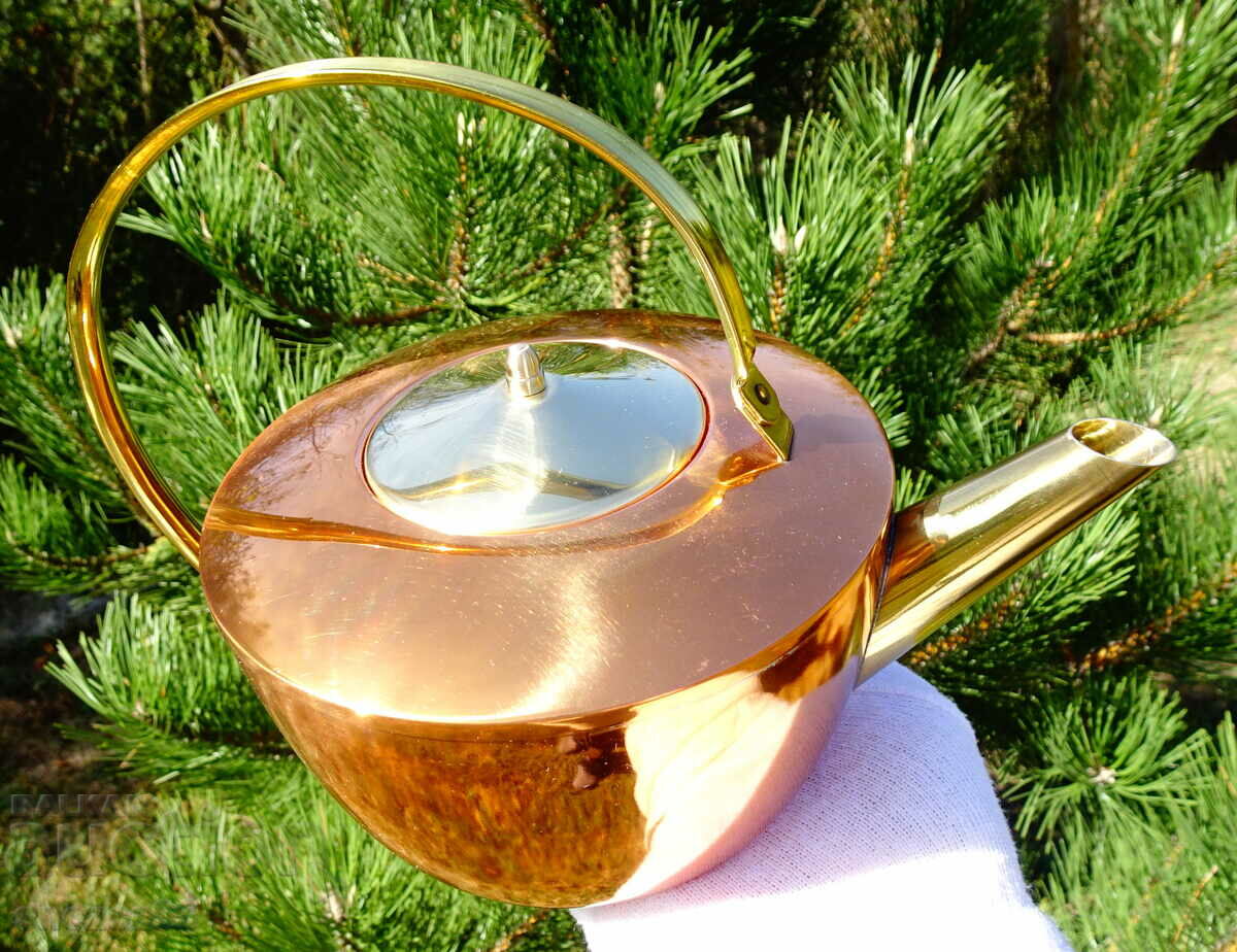 Copper teapot, copper teapot, unused.
