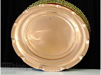 Copper plate, copper tray 32 cm.