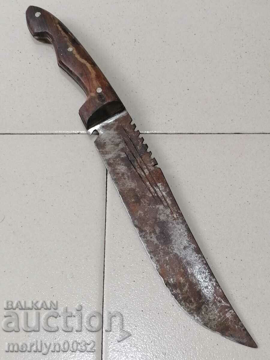 Old butcher knife hand forged blade