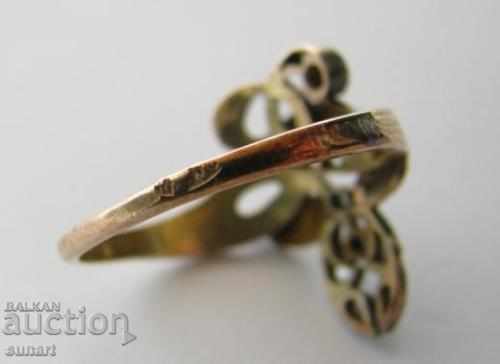 OLD 14K GOLD RING WITH DIAMONDS 0.25 CT VS1-SI1 WITH CERTIFICATE - 5 OLD 14K GOLD RING WITH DIAMONDS 0.25 CT VS1-SI1 WITH CERTIFICATE - 5