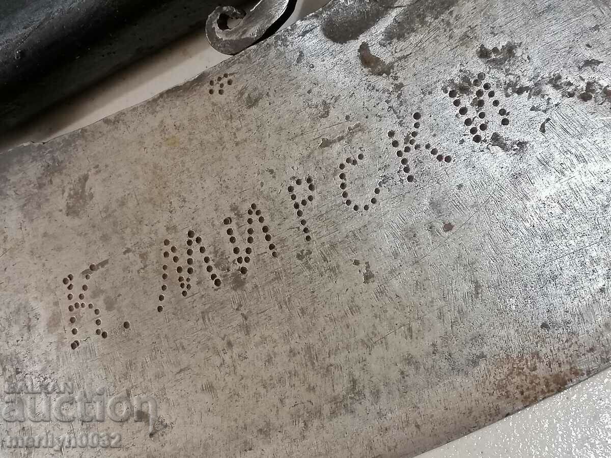 Old hand forged ax inscription date ax wrought iron - 7 Old hand forged ax inscription date ax wrought iron - 7