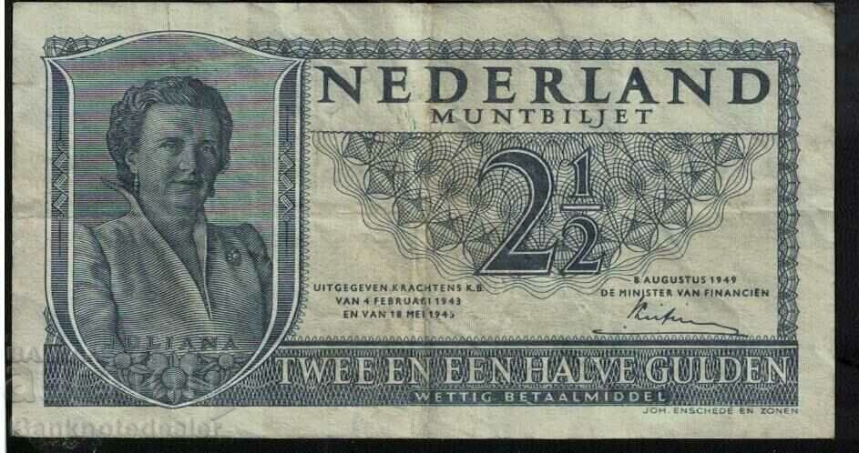 Netherlands 2 21 Gulden 1949 Pick 73 Ref 3385