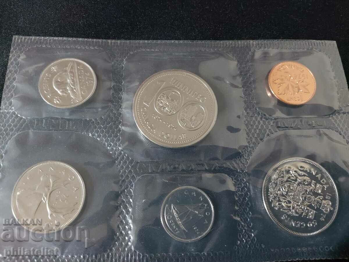 Canada 1974 - Complete set, 6 coins with price 22.00 BGN | € 11.25 Canada 1974 - Complete set, 6 coins with price 22.00 BGN | € 11.25
