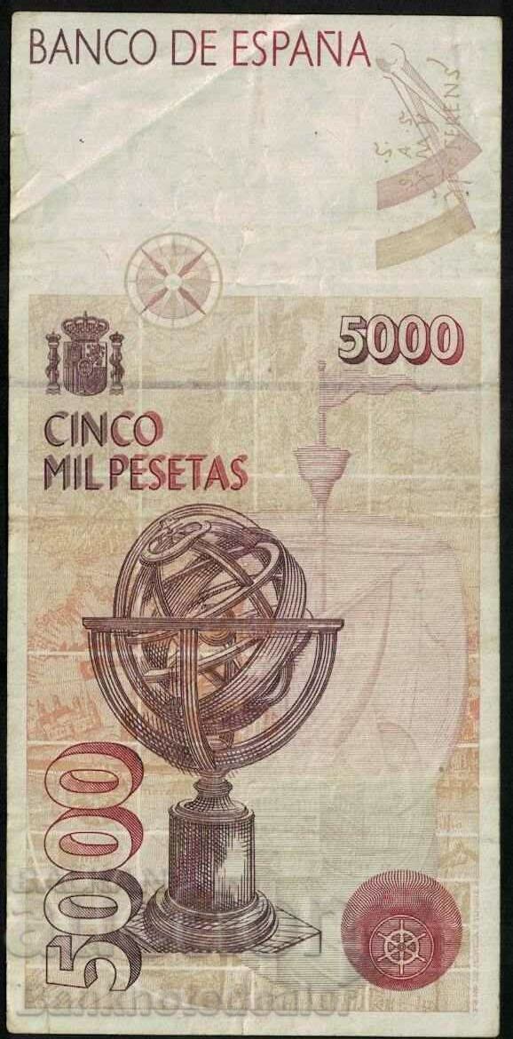 Spain 5000 Pesetas 1992-6 Pick 165 Ref 3492 with price 75.00 BGN | € 38.35