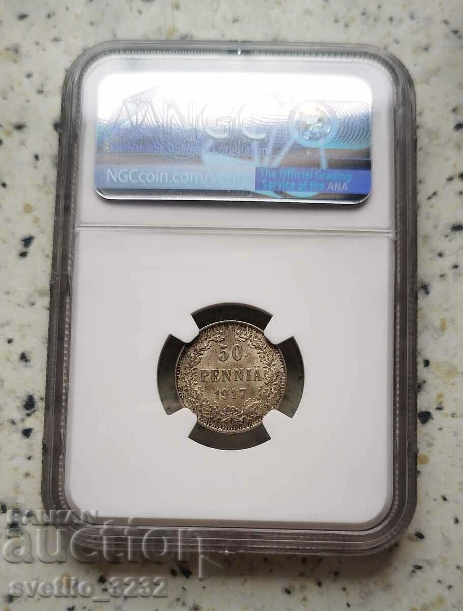 50 pence 1917 MS 64 NGC cu preț € 70.00 | 136.91 BGN