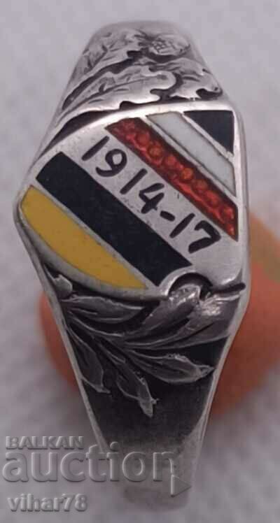 Auction Silver ring the first world war 1914-17. sample 800 Auction Silver ring the first world war 1914-17. sample 800