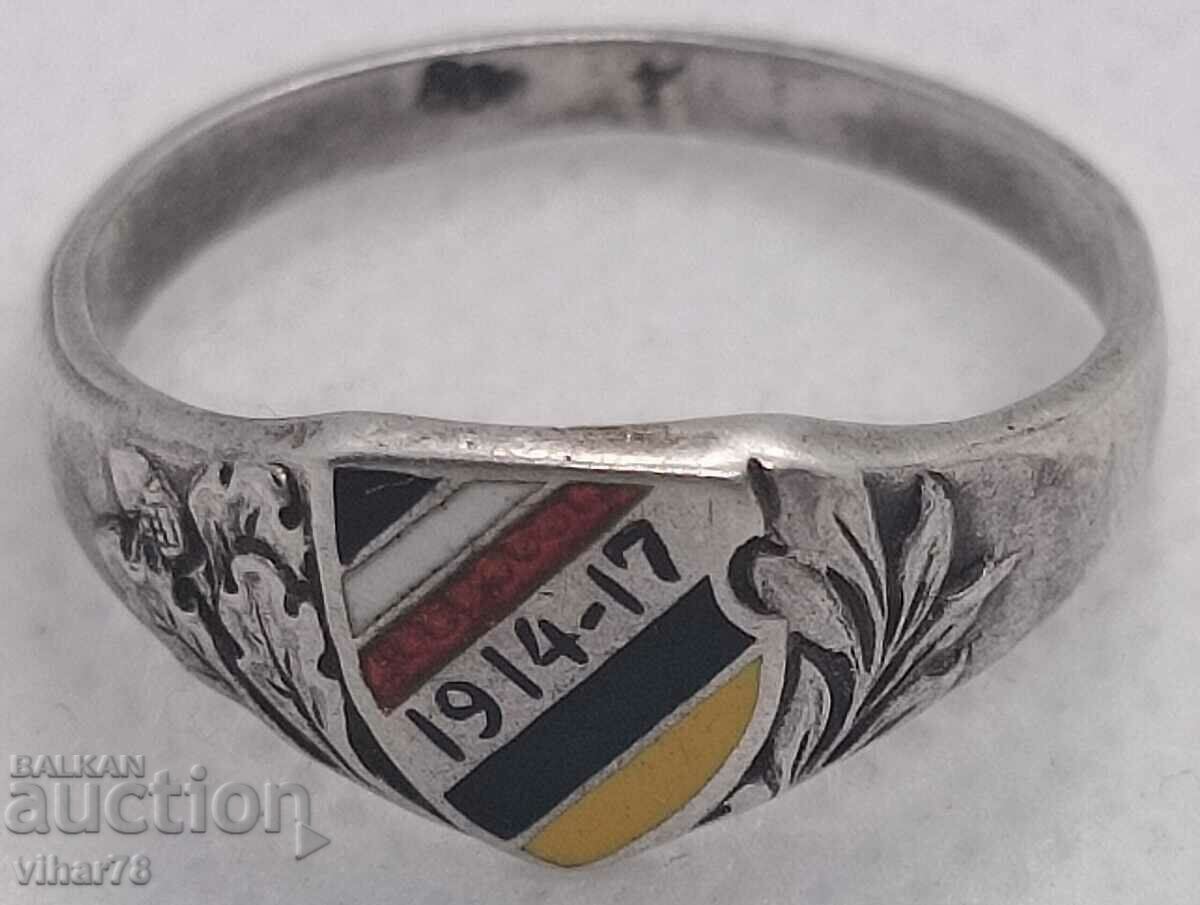 Silver ring the first world war 1914-17. sample 800