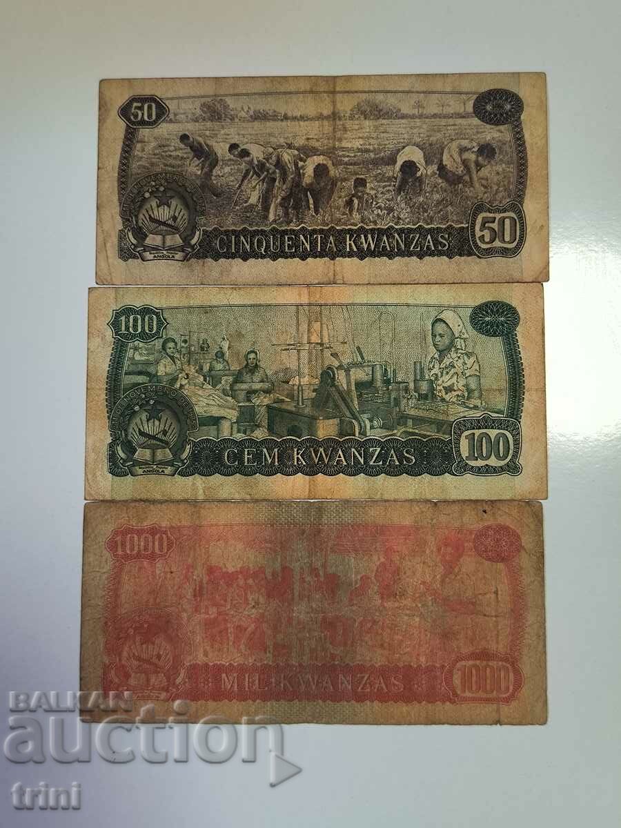 Angola 50 and 100 kwanzas 1979, 1000 kwanzas 1976 year b41 with price 40.00 BGN | € 20.45 Angola 50 and 100 kwanzas 1979, 1000 kwanzas 1976 year b41 with price 40.00 BGN | € 20.45