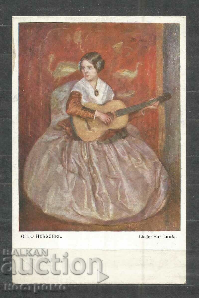 Painting - Art - Vintage Post card Austria - A 584