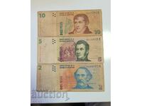 Lot Argentina 2, 5 si 10 pesos b39