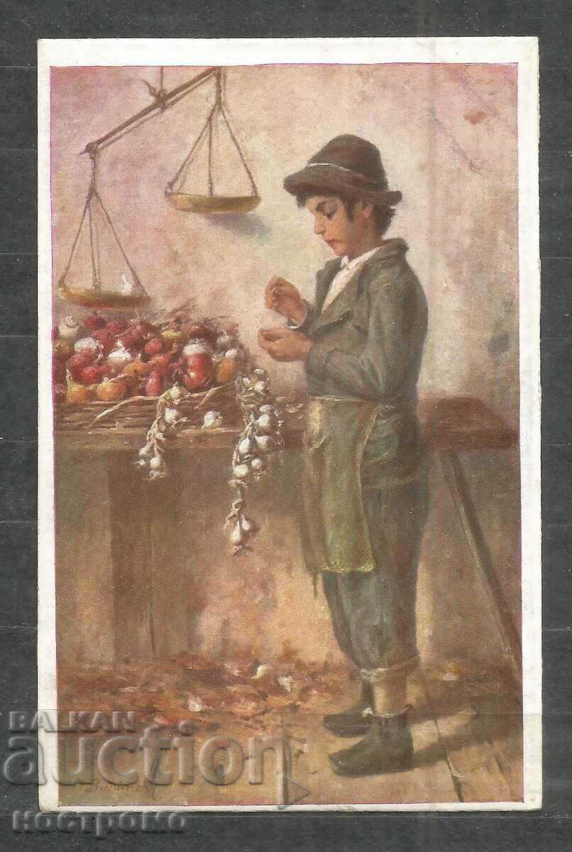 Painting - Art - Vintage Post card Austria - A 586